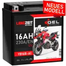 Langzeit Gel Motorradbatterie YB16B-A1 16Ah 12V