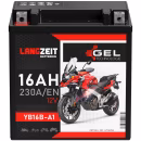 Langzeit Gel Motorradbatterie YB16B-A1 16Ah 12V