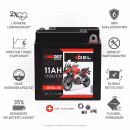 Langzeit Gel Motorradbatterie 6N11A-1B/3A 6V 11Ah