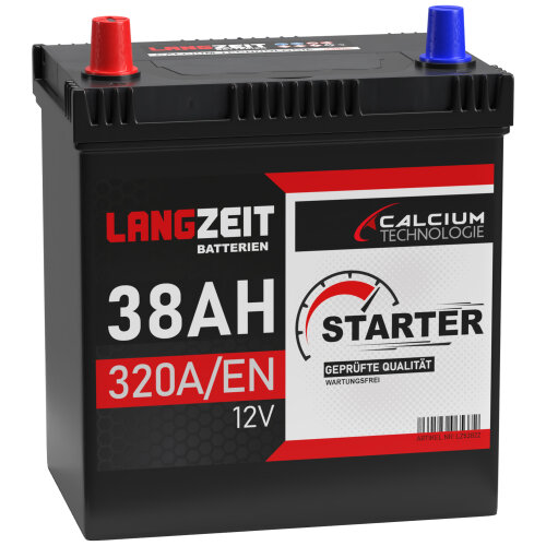 Langzeit Asia Starter Autobatterie PPL 38Ah 12V