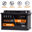 EXAKT Autobatterie 80Ah  12V