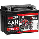 LANGZEIT Gel Motorrad Batterie YTX4L-BS 4AH 12V