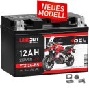 Langzeit Gel Motorradbatterie YTX12A-BS 12Ah 12V