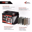 Langzeit Gel Motorradbatterie YTX12A-BS 12Ah 12V Details