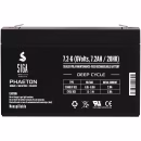 SIGA Phaeton AGM Deep Cycle Akku 7.2Ah 6V Frontbild