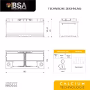 BSA Performance Autobatterie 100Ah  12V Abmessungen