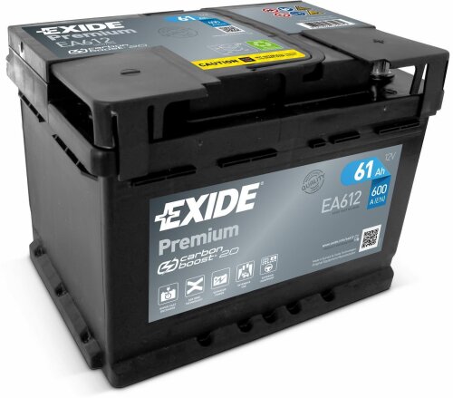 Exide Premium Carbon Boost EA612 Autobatterie 61Ah 12V
