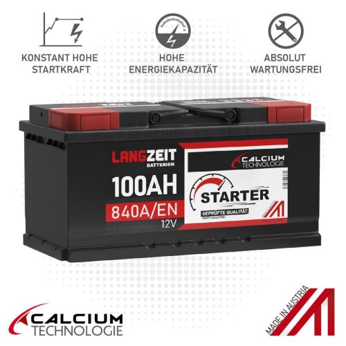 HeyVolt Start Autobatterie 12V 100Ah