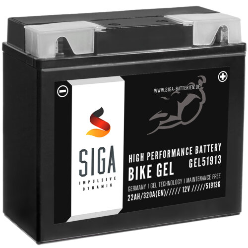 SIGA Bike Gel Motorrad Batterie 51913 22AH 12V