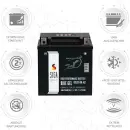 Zweites Bild von SIGA Bike Gel Motorrad Batterie YB10L-A2 11Ah 12V