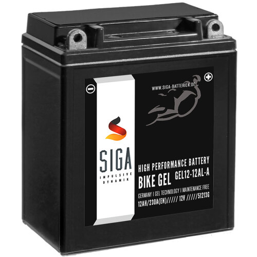 SIGA Bike Gel Motorrad Batterie YB12AL-A2 - 12Ah 12V