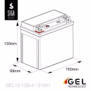 SIGA Bike Gel Motorrad Batterie YT12B-BS 11Ah 12V Maße