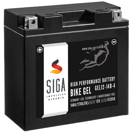 SIGA Bike Gel Motorrad Batterie YT14B-4 14Ah 12V