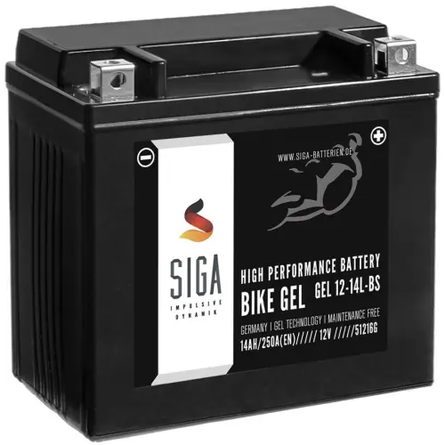 SIGA Bike Gel Motorrad Batterie YTX14L-BS 14Ah 12V Hauptbild