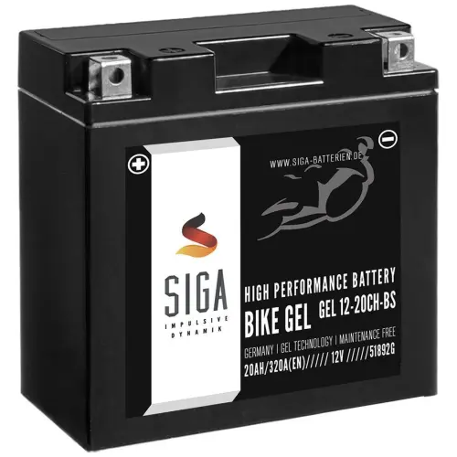 SIGA Bike Gel Motorrad Batterie YTX20CH-BS 20Ah 12V Hauptbild