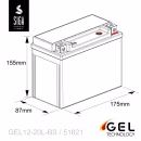SIGA Bike Gel Motorrad Batterie YTX20L-BS 20Ah 12V Abmessungen