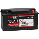 LANGZEIT Autobatterie EFB Batterie Start-Stop Starterbatterie (100Ah 12V)