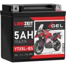 Haupt Bild von Langzeit Gel Motorradbatterie YTX5L-BS 5Ah 12V