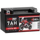 Langzeit Gel Motorradbatterie YTX7A-BS 7Ah 12V