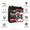 Zweites Bild von Langzeit Gel Motorradbatterie YB9-B 9Ah 12V