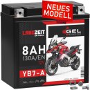 Langzeit Gel Motorradbatterie YB7-A 8Ah 12V