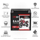 Langzeit Gel Motorradbatterie YB7-A 8Ah 12V