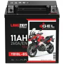 Langzeit Gel Motorradbatterie YB10L-BS 11Ah 12V Hauptbild