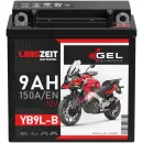 Zweites Bild von Langzeit Gel Motorradbatterie YB9L-B 9Ah 12V