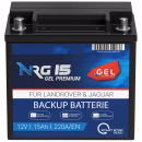 NRG Stützbatterie CX23-10C655-AC Batterie Land Rover Jaguar 15Ah 12V GEL Frontbild