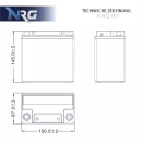 NRG Stützbatterie CX23-10C655-AC Batterie Land Rover Jaguar 15Ah 12V GEL Abmessungen