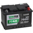 WINTER Premium Autobatterie 12V 77Ah 750A/EN
