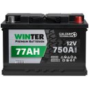 WINTER Premium Autobatterie 77Ah 12V