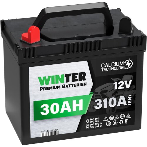 WINTER Premium Rasentraktor Batterie 30Ah 12V
