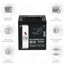Zweites Bild von SIGA Bike Gel Motorradbatterie YB12A-A 12Ah 12V