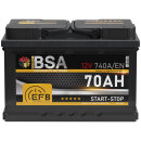 BSA EFB Autobatterie 70Ah 12V