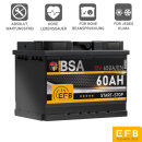 BSA EFB Autobatterie 60Ah 12V