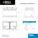 BSA AGM Solarbatterie 140Ah 12V