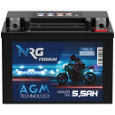 NRG AGM Motorradbatterie YB4L-B 5,5Ah 12V