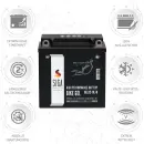 Zweites Bild von SIGA Bike GEL Motorradbatterie 9Ah 12V