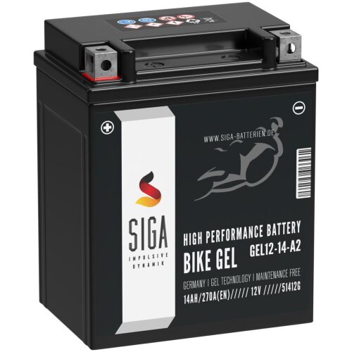 SIGA Bike GEL Motorradbatterie 14Ah 12V 270A/EN