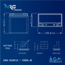 NRG AGM Motorradbatterie YB9-B 9,5Ah 12V
