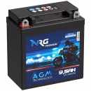 NRG AGM Motorradbatterie YB9-B 9,5Ah 12V Seitenansicht