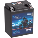 NRG AGM Motorradbatterie YB14L-A2 15Ah 12V Seitenansicht