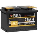 BSA Performance Autobatterie 75Ah 12V