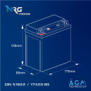 NRG AGM Motorradbatterie YTX20-BS 22Ah 12V