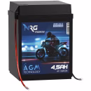 NRG AGM Motorradbatterie 6N4-2A-4 4,5Ah 6V Seitenansicht