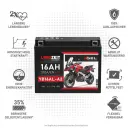 Zweites Bild von Langzeit Gel Motorradbatterie YB16AL-A2 16Ah 12V
