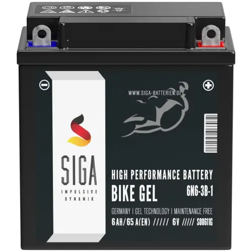 SIGA Bike Gel Motorradbatterie 6N6-3B-1 6Ah 6V Hauptbild