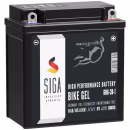 SIGA Bike Gel Motorradbatterie 6N6-3B-1 6Ah 6V Seitenansicht