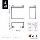 SIGA Bike Gel Motorradbatterie 6N6-3B-1 6Ah 6V Abmessungen